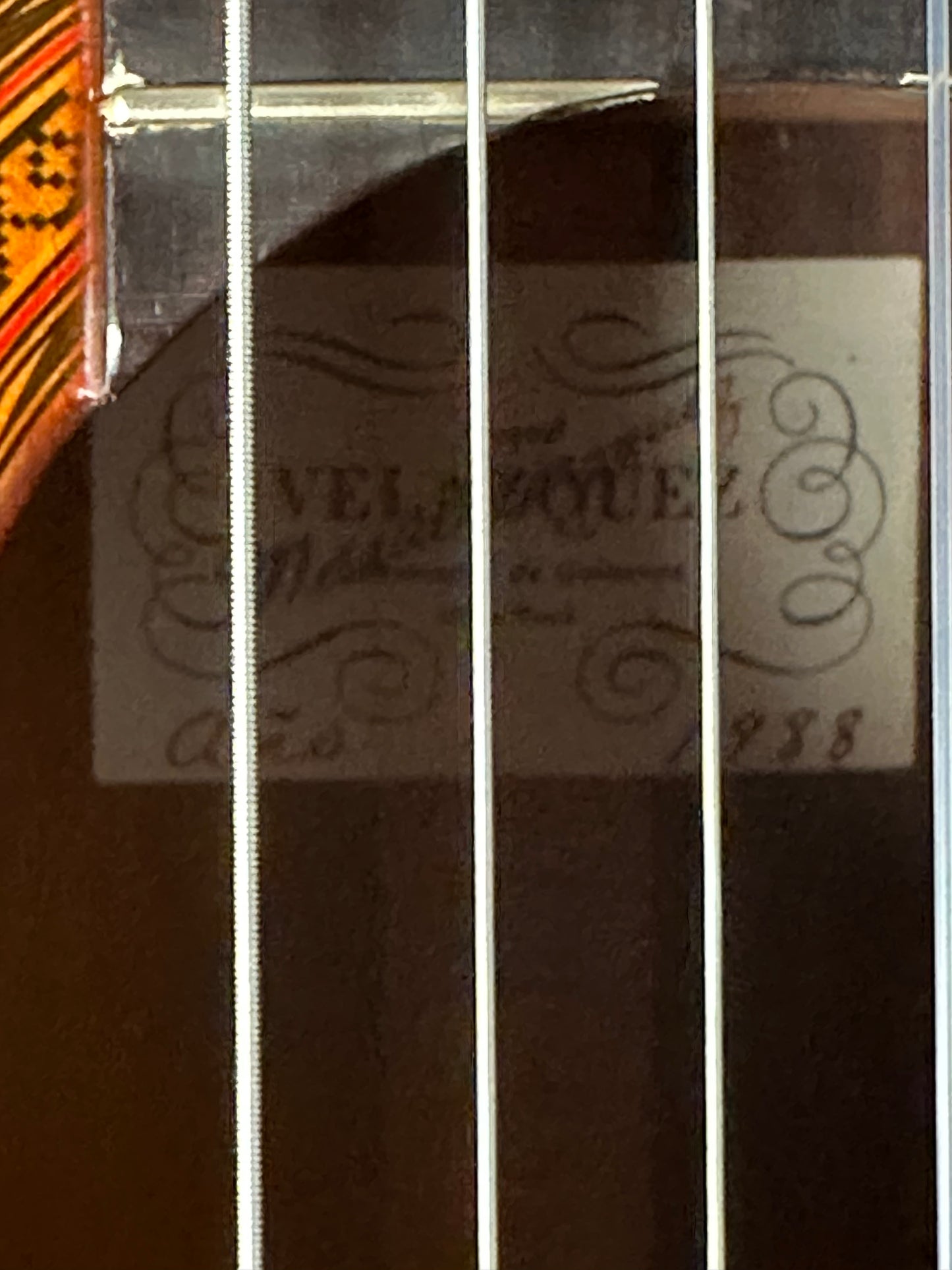 Manuel Velazquez classical guitar 1988 Cedar+Indian