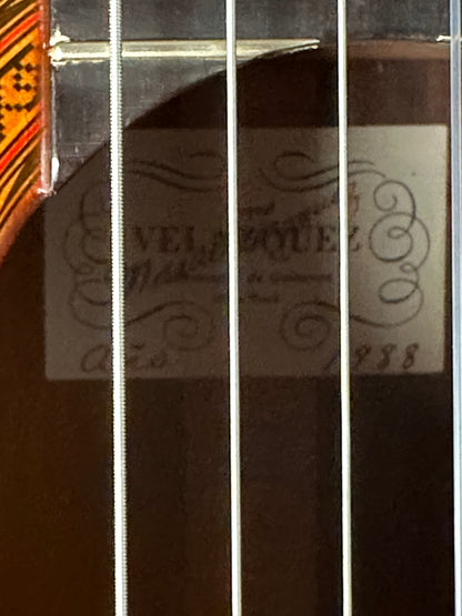 Manuel Velazquez classical guitar 1988 Cedar+Indian